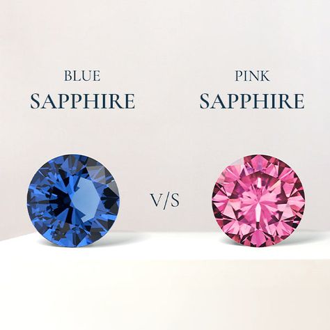 Blue Sapphire vs. Pink Sapphire: Which One Should You Choose? Pink Sapphire Crystal Meaning, Simple Pearl Pendant, Pink Engagement Ring, Emerald Earrings Studs, Similarities And Differences, Simple Pearl, Visual Aesthetics, Sapphire Color, Crystal Meanings