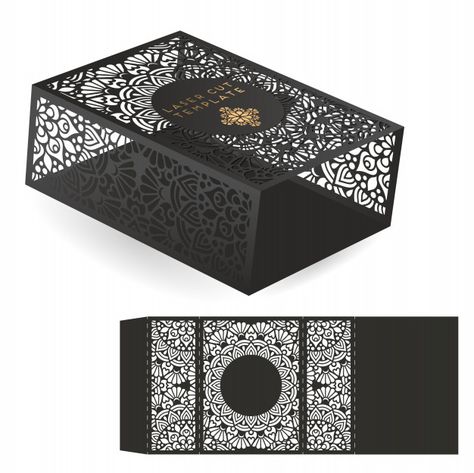 Box Pattern Design, Abstract Box Design, Laser Cut Box Design, Scandinavian Graphic, Packing Box Design, Box Packaging Templates, Wedding Ring Vector, Templat Kotak, Laser Cut Box