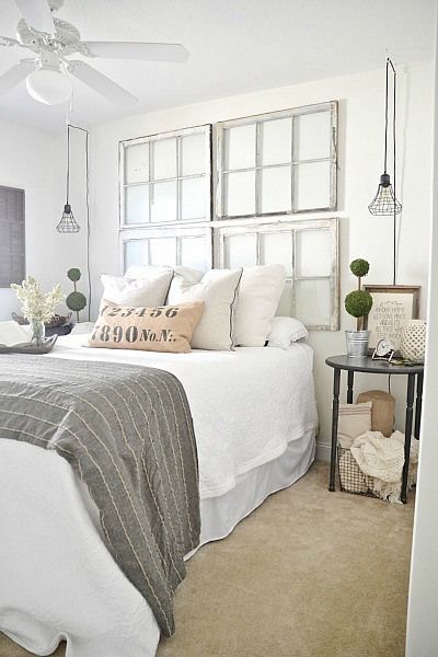 Modern Farmhouse Bedroom Decor, Farmhouse Bedroom Decor Ideas, Modern Farmhouse Bedroom, Comfy Bedroom, Decor Ikea, Bedroom Farmhouse, White Bed, Bedroom Style, Farmhouse Bedroom Decor