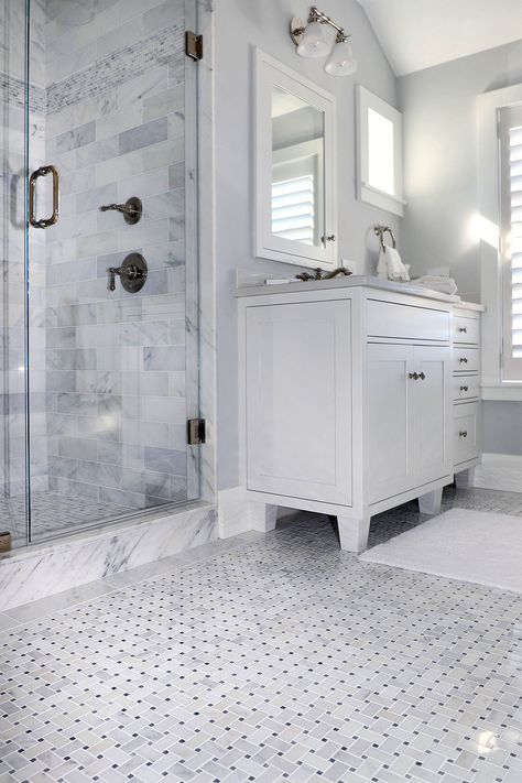 <p class="text-center">Tilery marble basketweave bathroom</p> Grey Basketweave Tile Bathroom, Basketweave Bathroom Floor, Marble Basketweave Floor, Basketweave Tile Bathroom, Marble Mosaic Bathroom, Basketweave Tile, Marble Basketweave, Basket Weave Tile, Marble Tile Bathroom