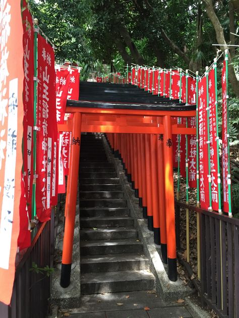 Hie Shrine: the Hidden Shrine in Tokyo with Red Torii Gates Tunnel Hie Shrine Tokyo, Capsule Architecture, Hie Shrine, Tokyo Shrine, Tokyo Places, Europe Planning, Tokyo Bucket List, Tokyo Picture, Tori Gate