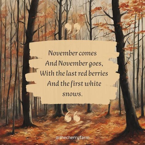 #poetry #poem #november #novemberforest Goodbye November Quotes, November Poetry, November Poem, No Vember, Image Poetry, Poetry Poem, Red Berries, Poetry, Forest