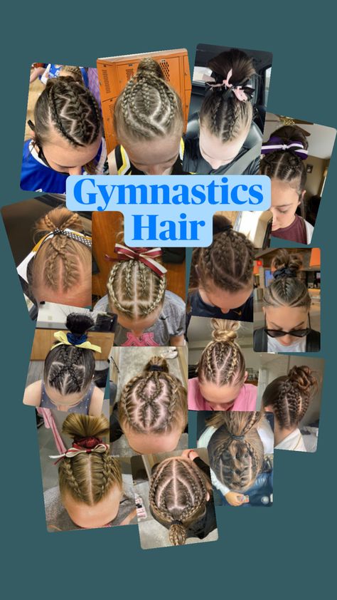 Intricate braids to spice up your next meet! Intricate Braids, Gymnastics Hair, Spice Up, Hair Inspo, Gymnastics, Spice Things Up, Braids, Hair, Plaits