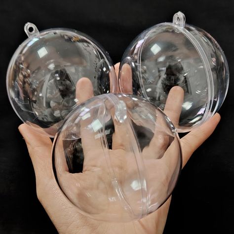 PRICES MAY VARY. 🎄 Ideal Size for Crafting: Measuring at 3.14 inches/80mm, these clear fillable ornaments are just the right size to fill with your choice of Christmas-themed treasures. Create your personalized ornaments, whether it's clear Christmas bulbs ornaments, festive beads, or tiny figurines. 🎄 Each clear plastic ornament ball can be separated into two parts, clear ornaments for crafts fillable plastic you can fill these balls with flowers, mini foam balls, ribbon pieces, lafite grass, Tiny Figurines, Fillable Baubles, Decor Balls, Floating Ornaments, Clear Plastic Ornaments, Christmas Ball Ornaments, Clear Ornaments, Gift Holders, Glass Ball Ornaments