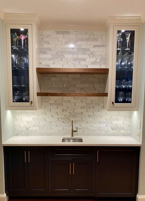 Brass Tile, Calacatta Tile, Manhattan Hotels, 36" Vanity, Marble And Brass, Sanded Grout, Glass Backsplash, Bold Color Palette, Grout Color