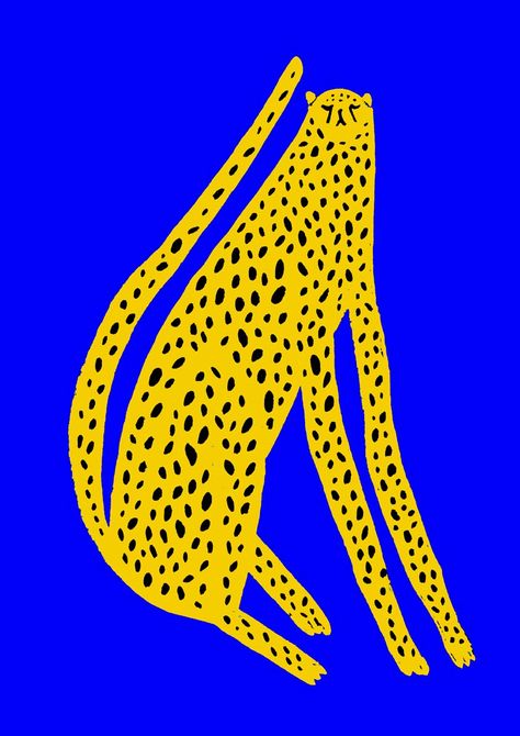 Cheetah Illustration, Leopard Print Illustration, Cheetah Graphic Design, Cheetah Poster, Cheetah Print Walls, Cheetah Illustration Drawings, Wall Art Cheetah, Colorful Room Decor, Jungle Illustration