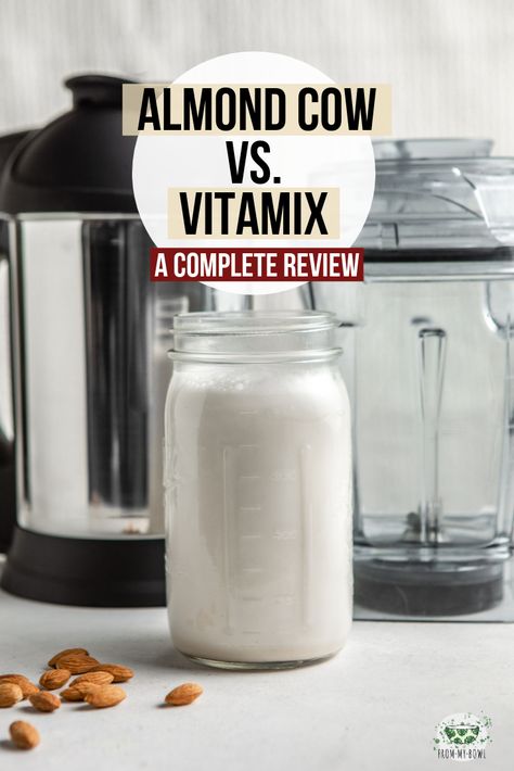 A full review of the Almond Cow, plus a comparison of its nut milk making capabilities vs. a high-speed blender like a Vitamix or Blendtec #almondcow #vitamix #nutmilk #review | frommybowl.com Almond Milk Vitamix Recipe, Vitamin Blender, Vitamix Almond Milk, Almond Cow Recipes, Aquas Frescas, Nut Milk Maker, Nut Milk Recipe, Mat Inspiration, Almond Cow