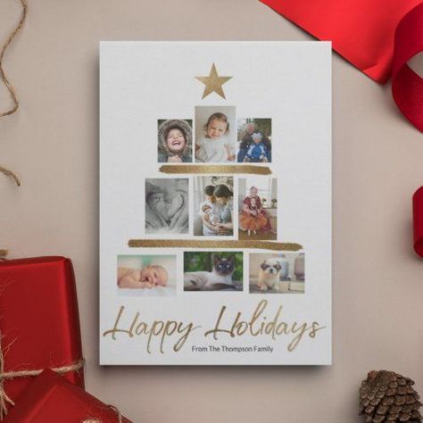 Christmas Card Family, Christmas Tree Photo, Collage Christmas, Tree Collage, Tree Structure, Family Christmas Card Photos, Family Holiday Cards, Family Christmas Tree, Year Review