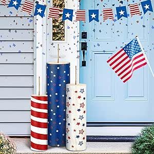 Meonum 3 Pcs Wooden Patriotic Porch Sign Independence Day Wooden Firework Sign 4th of July Porch Sign Rustic Memorial Day Decor American National Day Yard Sign for Indoor Outdoor Decorations (Round) 4th Of July Porch Sign, Diy 4th Of July Decorations, Patriotic Porch Signs, American National Day, Crepe Paper Peony, Memorial Day Decor, Patriotic Porch, Paper Peonies, Patriotic Party