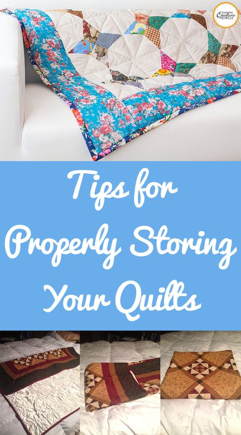 In this article, I’d like to share some of my tips with you. But where to begin? There is a lot to talk about when it comes to how to store quilts. Perhaps we’ll begin with a list of “shall nots”: How To Store Quilts Storage Ideas, How To Store Quilts, Quilt Backing Ideas Layout, Display Quilts, Sew Quilt, Quilt Tips, Block Quilts, Handmade Fabric Bags, Quilting Videos