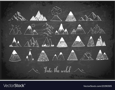 Mountain Chalk Art, Chalkboard Drawing, Cabin Chalkboard Art, Mountain Chalkboard Art, Chalk Mountain Art, Chalk Mountains, Mountain Doodle, Black Board Design Chalkboards, Blackboard Design