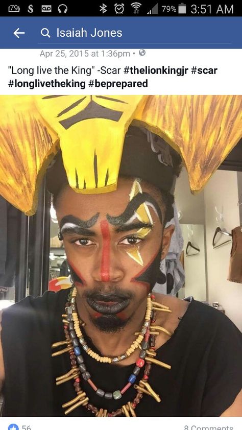 Scar Lion King Costume, Lion King Musical, Lion King Jr, King Costume, Stage Props, Face Paintings, Old Shows, School Play, King Jr