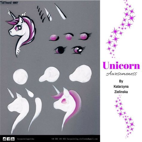 Unicorn Face Paint, Face Painting Unicorn, Face Painting Images, Halloween Makeup Clown, Cheek Art, Girl Face Painting, Forearm Band Tattoos, Face Painting Easy, Unicorn Magic