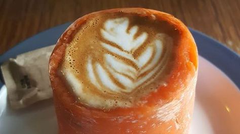 #goodfood Please Stop Serving Your Lattes Inside Produce #foodie Carrot Coffee Cake, Coffee Around The World, Bizarre Foods, Funny Birthday Cakes, Quick Easy Desserts, Salty Cake, Childrens Birthday Cakes, Coffee Culture, Weird Food