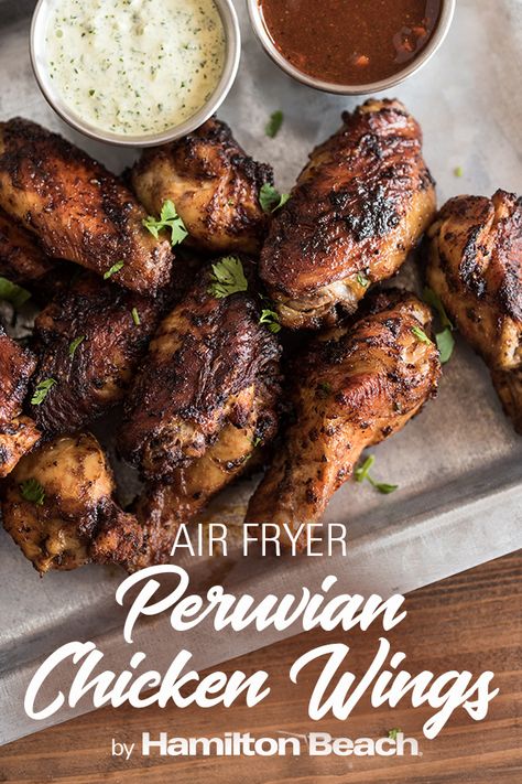 Peruvian Chicken Recipe, Wings Bbq, Wings Buffalo, Peruvian Chicken, Healthy Superbowl, Peruvian Dishes, Peruvian Cuisine, Air Fryer Chicken Wings, Superbowl Snacks