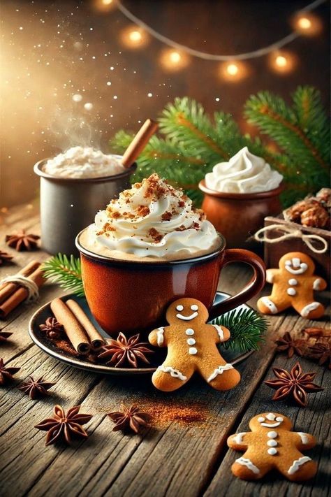 Gingerbread Coffee Treat: A Festive Sip of Holiday Comfort Celebrate the holiday season with the Gingerbread Coffee Treat, a delightful blend of warm spices and rich coffee. This festive recipe captures the nostalgic flavors of gingerbread, making it the perfect companion for cold winter mornings or holiday gatherings. Easy to prepare and brimming with seasonal cheer, it's a must-have for coffee lovers who enjoy a touch of holiday magic in every cup. #GingerbreadCoffee #HolidayBrew #FestiveD.... Winter Coffee Photography, Fall Coffee Drinks, Gingerbread Coffee, Gingerbread Syrup, Easy Coffee Recipes, Coffee Treats, Hot Chocolate Drinks, Spring Coffee, Spring Cocktails