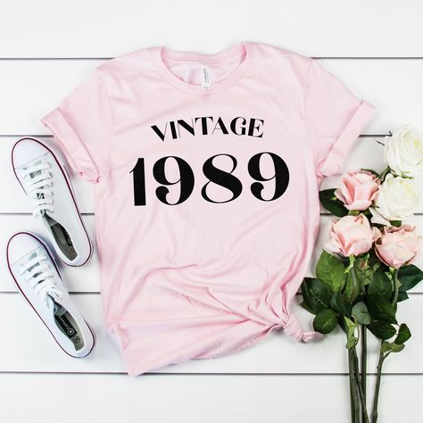 Vintage 1989 30th Birthday Shirt Dirty Thirty Shirt Cute Funny 30th Birthday Shirt Birthday Party Shirt 30th Birthday Ideas For Women, Pilates Shirt, 30th Birthday Shirts, Peach Shirt, Pilates Training, Bride Shirt, Bride Shirts, Mama Shirts, Bachelorette Shirts