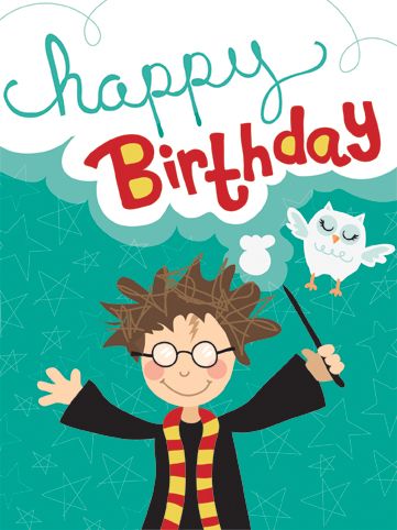 Happy Birthday from Harry Potter Harry Potter Happy Birthday Wishes, Harry Potter Happy Birthday, Happy Birthday Harry Potter, Cute Birthday Wishes, Birthday Wishes For Her, Happy Bird Day, Cumpleaños Harry Potter, Happy Birthday Boy, Happy Birthday Art