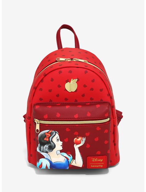 Lady Disney, Nightmare Before Christmas Backpack, Disney Bags Backpacks, Apple Print, Red Backpack, Backpack Reviews, Disney Snow White, Disney Bags, Golden Apple