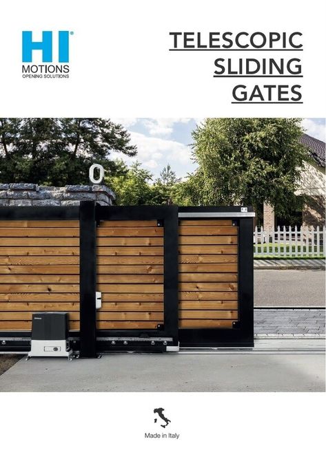 BENINCA HI-MOTIONS TELESCOPIC SLIDING GATE KIT FOR 10 FT OPENING Telescopic Sliding Gate, Telescopic Gate, Garage Door Rollers, Gate Automation, Gate Kit, Double Gate, Wood Gate, Electric Gates, House Gate Design