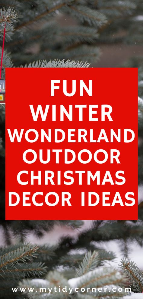 Fun winter wonderland outdoor Christmas decor ideas to help you create elegant Christmas yard decorations for the holiday. These are simple decoratiing tips anyone can do. #winterwonderland #christmas #outdoordecor #winter #winterdecor #christmasddecorideas #holidays #diydecor #decorideas #homedecor Animated Christmas Decorations, Snow Decorations, Outdoor Christmas Decor Ideas, Gardening Crafts, Winter Wonderland Decorations, Christmas Garden Decorations, Outside Christmas Decorations, Outdoor Christmas Decor, Outdoor Christmas Tree