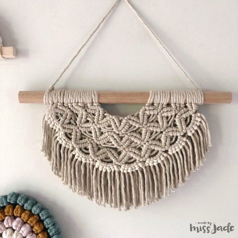 Macrame Wall Hangings | Made By Miss Jade Macrame Wall Hangings, Macrame Curtain, Macrame Patterns Tutorials, Macrame Ideas, Mandalay, Macrame Projects, Macrame Design, Macrame Patterns, Acrylic Earrings