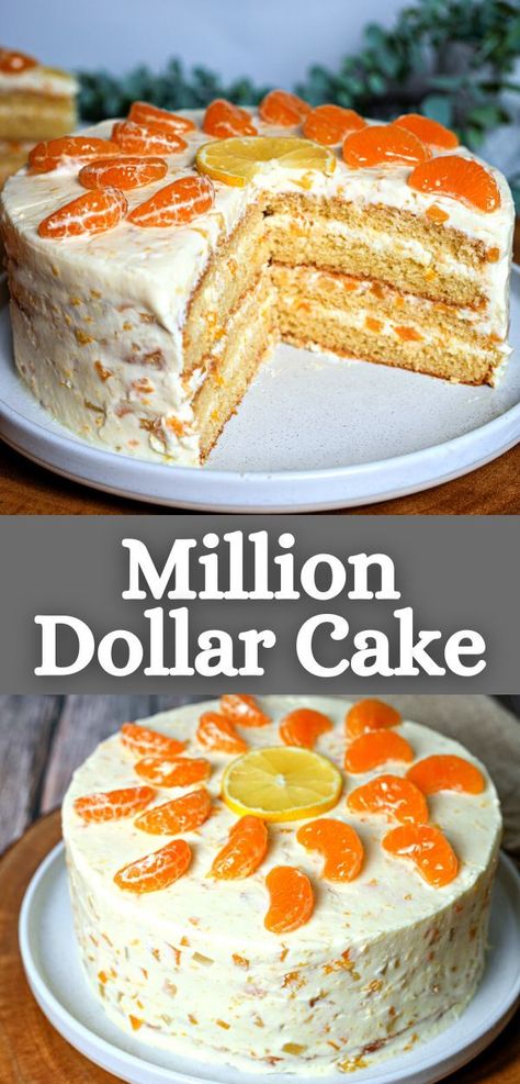 Everyone loves a classic cake recipe, and there’s nothing better or more classic than a million-dollar cake! This old-fashioned dessert has been around since the 1940s and it’s still a fan favorite today. Its fluffy layers of white sponge cake and sweet sugary icing make it feel like you’re indulging in something truly special. Million Dollar Cake Pineapple, Millionaires Cake Recipe, Pineapple Cake Box Recipe, Millionaire Cake Recipe, Million Dollar Recipes, Old Fashioned Dessert Recipes, Zinger Cake Recipe, Homemade Cake Recipes From Scratch, Million Dollar Pie Recipe