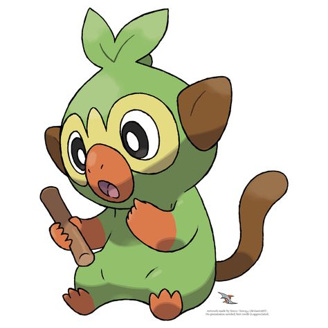 Grookey by Xous54 Green Pokemon, Naruto Sketch Drawing, Wild Pokemon, Drawing Games, Pokemon Drawings, Cartoon Crossovers, My Pokemon, Pokemon Pictures, Pokemon Trainer