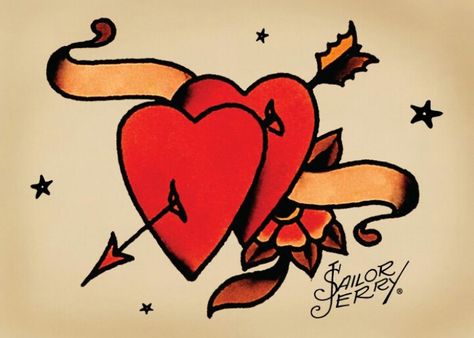 SJ Traditional Tattoo Flash Art, Sailor Jerry Tattoos, Ball And Chain, Baking Art, Sailor Jerry, Eat Your Heart Out, Traditional Tattoo Flash, Traditional Tattoos, Tattoo Flash Art