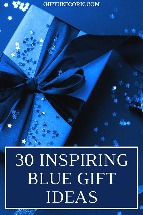 Whether you’re looking for a gift that matches someone’s favorite color, or you and your circle decided to follow a particular color scheme, you’re sure to find the perfect blue colored item on this list.For young and old and any occasion, the following selection of blue gifts are certain to be a hit. #blue #bluegifts #giftideas Blue Themed Christmas Gifts, Color Themed Gifts Blue, Blue Gift Basket Ideas For Women, Blue Basket Gift Ideas, Blue Gift Basket Ideas, Blue Presents, Blue Gift Basket, Blue Gift Ideas, Navy Gifts