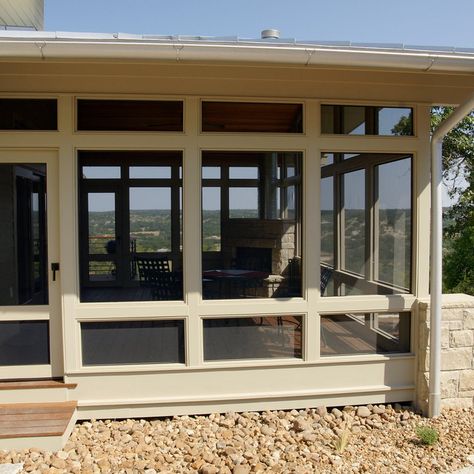 75 Screened-In Porch Ideas You'll Love - June, 2024 | Houzz Screened Porch Roof Ideas, Attached Screened In Porch, Backyard Patio Designs With Screen Porch, Screened In Porch Front Door, How To Build Screened In Porch, Screened In Porch And Patio Ideas, Enclosing Back Porch Ideas, Beautiful Screened In Porches, Wood Screened In Porch