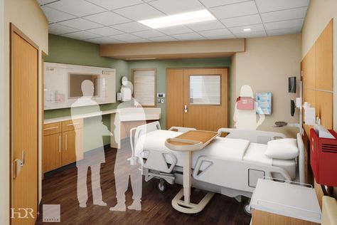 Including doctor's and other health professionals in the architectural planning. In this Patient care room, doctors collaborated with HDR + Corgan for evidence based design at Parkland Memorial Hospital. Healthcare Architecture, Maternity Hospital, New Hospital, Hospital Interior, Hospital Room, Hospital Interior Design, Hospital Design, Healthcare Design, Higher Design