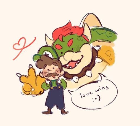 Bowser X Luigi, Super Smash Bros Game, Mario Funny, Mario Fan Art, Super Mario And Luigi, A Hat In Time, Super Mario Art, Nintendo Art, Super Mario Brothers