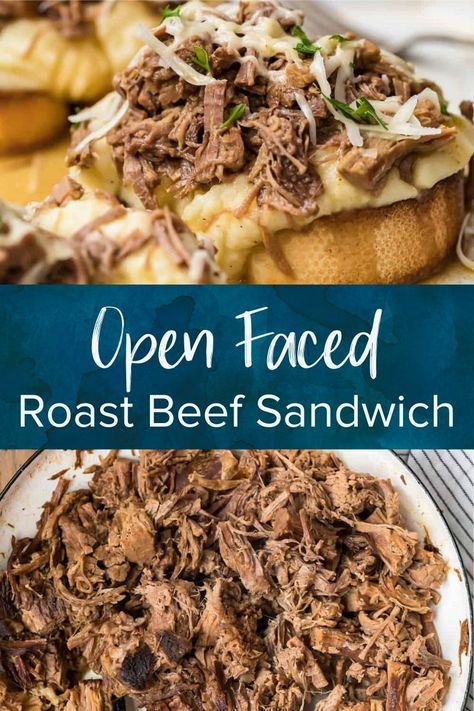 Canned Beef Sandwich Recipes, Open Faced Sandwich Beef, Open Face Beef Sandwich, Open Faced Roast Beef Sandwich Crockpot, Open Roast Beef Sandwich, Open Face Roast Beef Sandwich, Hot Roast Beef Sandwich With Gravy, Open Faced Roast Beef Sandwich, Open Faced Roast Beef