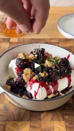 104K views · 2.5K reactions | I literally cannot stop inhaling this Jammy Baked Goat Cheese with 🍷Blackberry Sangria Jam🍷!🤤 

It’s insanely delicious, so simple to make, and the great part is that you can whip it up in less than 20 minutes making it the perfect appetizer to throw together in a pinch!🤌

Share this with someone you would smash this deliciousness with!🫠

Jammy Baked Goat Cheese with Blackberry Sangria Jam: 

1 cup Blackberries
3 oz Sugar
1/2 cup Red Wine 
1 oz Brandy
Zest of 1 Orange
Flaky Salt
1 Goat Cheese Log
1/4 cup Chopped Walnuts
Pinch of Fresh Thyme 

Add BlackBerry, sugar, red wine, brandy, orange zest, and flaky salt to a pot and simmer on high until the jam is reduced and registers 220 degrees Fahrenheit on a thermometer. Reserve. 

Add goat cheese to a baking Goat Cheese Log, Blackberry Sangria, Summer Appetizers Easy, Baked Goat Cheese, Cheese Log, Whip It, Flaky Salt, Summer Appetizer, The Jam