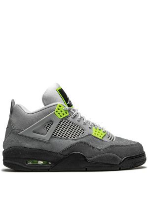 Men's Designer Trainers 2018 - Farfetch Jordan 4 Neon, Air Max 95 Neon, Neon Sneakers, Air Jordan Retro 4, Trainers Nike, Nike Air Jordan 4, Jordan Retro 4, Jordan Air, Air Jordan Retro