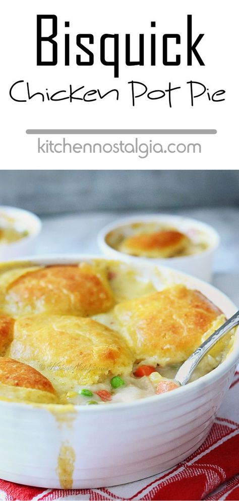 Bisquick Chicken Pot Pie Recipe, Bisquick Pot Pie Recipe, Bisquick Chicken Pot Pie, Bisquick Chicken, Comforting Food, Creamy Chicken Pot Pie, Homemade Bisquick, Pot Pie Casserole, Chicken Pot Pie Casserole