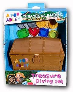 A for Adley Merch, Adley Toy Pirates vs Fairies Treasure Dive Chest for Boys and Girls for Water Toy Fun as Seen on Adley's You Tube Channel A for Adley A For Adley, Kids Gardening Tools, Dove Set, Pirate Toys, Pirate Fairy, Pool Bath, Pool Games, Buried Treasure, Pre Kindergarten