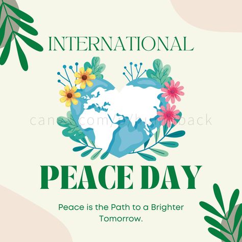 Celebrate International Peace Day with our specially crafted designs that promote unity and harmony. Perfect for social media posts, banners, and event materials. Click the link to view and download these inspiring visuals! #InternationalPeaceDay, #PeaceDay, #WorldPeace, #GlobalUnity, #Harmony, #PeaceAndLove, #PeaceDesign, #CanvaDesign, #InspiringGraphics, #PeacefulWorld, #MakePeace International Peace Day, World Peace Day, Peace Day, Day Of Peace, International Day Of Peace, Make Peace, International Day, Canva Design, World Peace