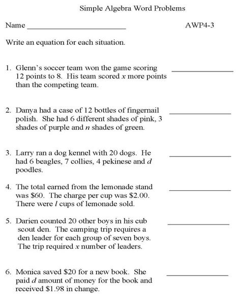 BlueBonkers - Algebra - Word Problems - P3 : free printable math practice worksheets Algebra Word Problems, Translating Algebraic Expressions, Problem Solving Worksheet, Money Word Problems, Christmas Math Worksheets, Algebraic Expressions, Algebra Worksheets, Maths Algebra, Word Problem Worksheets