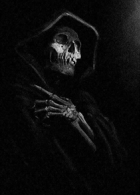 Reaper Drawing, Skull Reference, Don't Fear The Reaper, Reaper Tattoo, Grim Reaper Art, Horror Vintage, 다크 판타지, A Skeleton, Arte Obscura