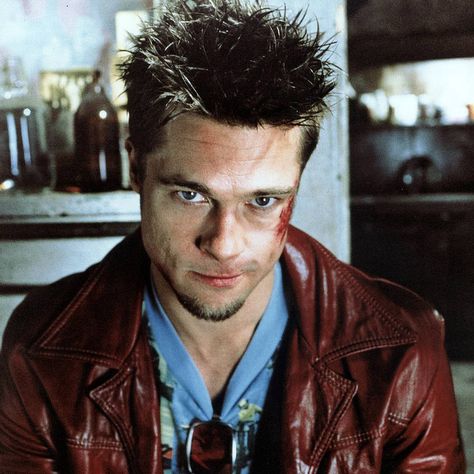 Tyler Durden Costume - Fight Club Check more at https://costumerocket.com/tyler-durden-costume/ Scott Adkins, Club Fashion, Edward Norton, Tyler Durden, Rick Owens Jacket, David Fincher, Dark Comedy, Brad Pitt, Good Movies