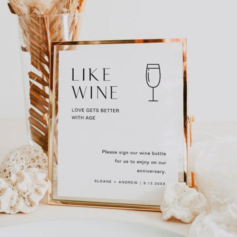 $11.25 | HARLOW Wine Bottle Wedding Guest Book Sign #harlow, wedding guest book sign, wine bottle guest book, wine guest book sign, love gets better with age, wine bottle sign, sign our wine bottle Wine Bottle Guest Book Sign, Wine Guest Book, Unique Guest Book Ideas For Wedding, Engagement Party Guest Book, Wine Bottle Guest Book, Bottle Guest Book, Wine Bottle Wedding, Vineyard Wedding Reception, Wedding Wine Bottles