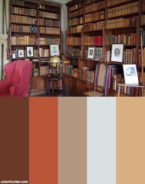 The Library Color Scheme Library Color Palette, The Library, Color Scheme, Color Schemes, Color Palette, Color, Home Decor, Colour Schemes, Home Décor