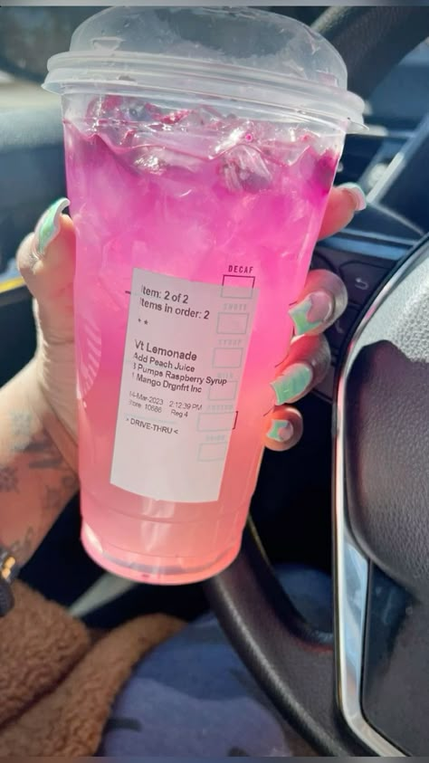 **not mine** Best Drinks To Get At Starbucks, April Starbucks Drinks, Special Starbucks Refreshers, What Drinks To Get At Starbucks, Starbucks Drinks Juice, Starbucks Drinks To Order Online, Starbucks Pink Refresher, Fresh Starbucks Drinks, Pink Lemonade Starbucks Drink