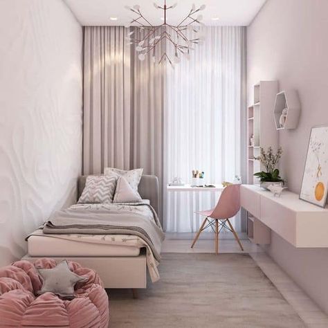 11 Simple And Stunning Ways To Make A Small Bedroom Look Bigger | Flourishmentary Small Apartment Bedrooms, Small Bedroom Designs, Bedroom Color, Small Room Design, Bohemian Bedroom, Trendy Bedroom, Teen Bedroom Decor, Tiny Bedroom, Stylish Bedroom