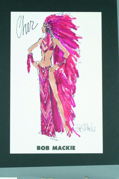 Bob Mackie Sketches, Monterey Park California, Cher Bob Mackie, Moulin Rogue, Cher Costume, Cher Show, Costume Sketches, Robert Gordon, Monterey Park