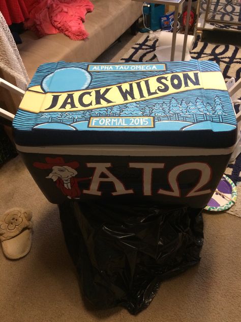 Formal cooler Tke Cooler, Frat Coolers Formal, Frat Formal Coolers, Frat Coolers Ideas, Mountain Weekend Cooler, Nola Cooler, Formal Coolers, Frat Formal, Formal Cooler Ideas