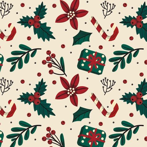 Vintage Christmas Images Printables Free, Christmas Pattern Wallpaper, Gingerbread City, Christmas Pattern Illustration, Vintage Christmas Pattern, Christmas Moodboard, Christmas Pattern Background, Christmas Pattern Design, Tas Vintage