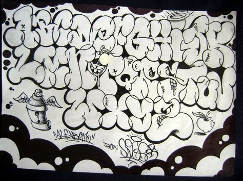 Graffiti Alphabet Styles, Graffiti Lettering Alphabet, Graffiti Art Letters, Graffiti Wildstyle, Graffiti Text, Graffiti Words, Graffiti Lettering Fonts, Graffiti Writing, Tattoo Lettering Fonts